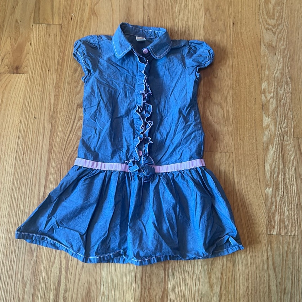 Gymboree blue and pink dress, size kids 7